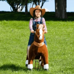 PonyCycle ® Brown With White Hoof Horse -Speelgoed Voor Kinderen ponycycle brown with white hoof horse a338460 2
