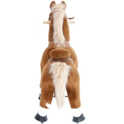 PonyCycle ® Bruin Met Rem En Geluid - Klein -Speelgoed Voor Kinderen ponycycle bruin met rem en geluid klein a313688 2