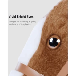 PonyCycle ® Bruin Met Rem En Geluid - Klein -Speelgoed Voor Kinderen ponycycle bruin met rem en geluid klein a313688 4