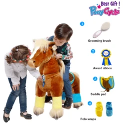 PonyCycle® Bruin Paard, Klein 9 PonyCycle® Bruin Paard, Klein -Speelgoed Voor Kinderen ponycycle bruin paard klein a287967 4