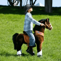 PonyCycle® Chocolate Brown With White Hoof Horse -Speelgoed Voor Kinderen ponycycle chocolate brown with white hoof horse a338458 3