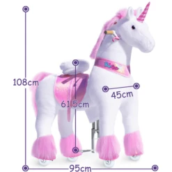 PonyCycle ® Roze Eenhoorn -Speelgoed Voor Kinderen ponycycle roze eenhoorn a338465 2