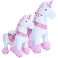 PonyCycle ® Roze Eenhoorn Met Rem - Klein -Speelgoed Voor Kinderen ponycycle roze eenhoorn met rem klein a313691 3