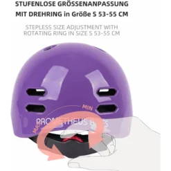 PROMETHEUS BICYCLES ® Fietshelm Maat S 52-55 Cm Paars 8 PROMETHEUS BICYCLES ® Fietshelm Maat S 52-55 Cm Paars -Speelgoed Voor Kinderen prometheus bicycles fietshelm maat s 52 55 cm paars a403253 3