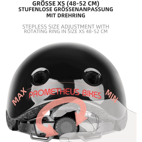 PROMETHEUS BICYCLES ® Fietshelm Maat XS 48-52 Cm Rood 2 PROMETHEUS BICYCLES ® Fietshelm Maat XS 48-52 Cm Rood - Afbeelding 2