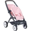 Smoby Quinny Tweeling Sport Poppenwagen Roze/grijs