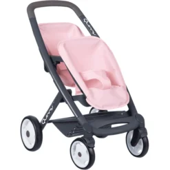Smoby Quinny Tweeling Sport Poppenwagen Roze/grijs