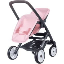 Smoby Quinny Tweeling Sport Poppenwagen Roze/grijs -Speelgoed Voor Kinderen smoby quinny tweeling sport poppenwagen roze grijs a311772 3