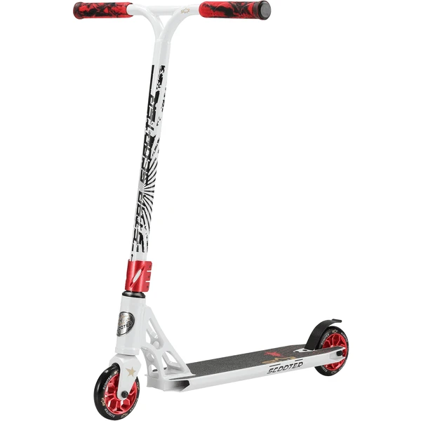 STAR- SCOOT ER® Free Style Aluminium Jump Stunt Scoot Er | 110mm Wielen | Wit Rood 1 STAR- SCOOT ER® Free Style Aluminium Jump Stunt Scoot Er | 110mm Wielen | Wit Rood