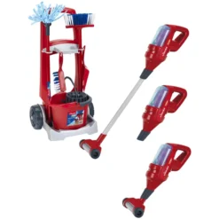 Theo Klein Vileda Bezemwagen Met Up Right Stofzuiger -Speelgoed Voor Kinderen theo klein vileda bezemwagen met up right stofzuiger a311409 3