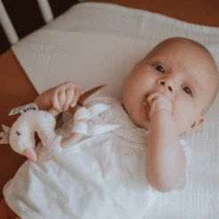 Tryco Pluche Speen Met Rammelaar - Swan Ivy -Speelgoed Voor Kinderen tryco pluche speen met rammelaar swan ivy a394204 4