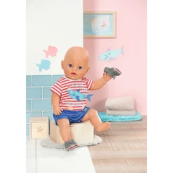 Zapf Creation BABY Born® Bath Pyjama & Klompjes Blauw 43cm -Speelgoed Voor Kinderen zapf creation baby born bath pyjama amp klompjes blauw 43cm a403227 3